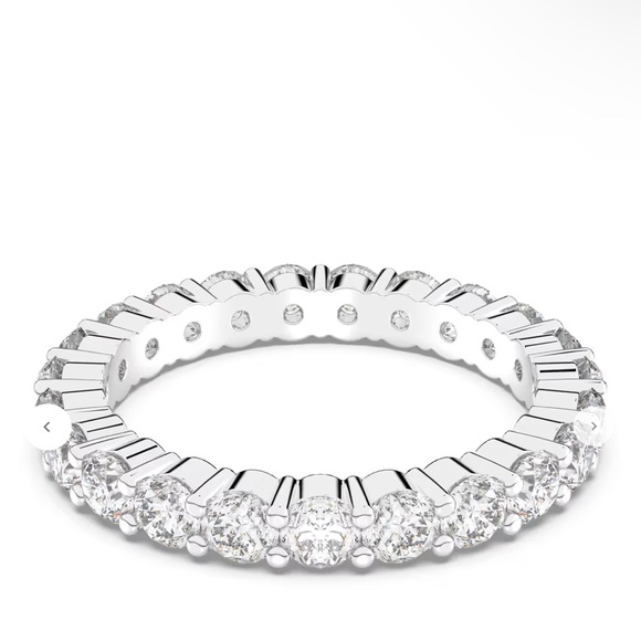 Swarovski Matrix Vittore ring Round cut, White, Rhodium plated - Picture 1 of 7
